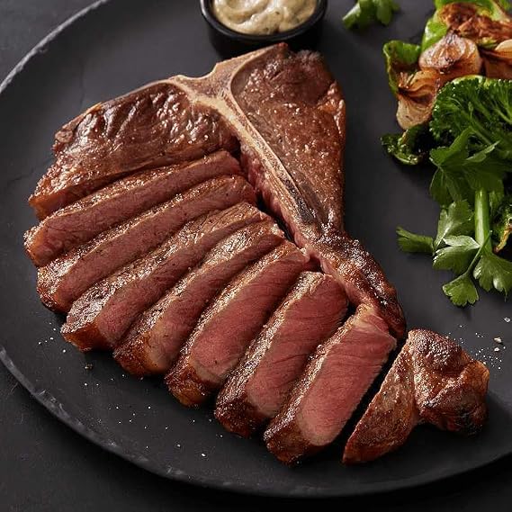 Premium T-Bone Steak, 6 count, 20 oz - Robust Strip Steak and Succulent Filet Mignon in One Cut - Aged up to 28 Days. Restaurant-Quality Steaks and Cooking Instruction from Kansas City Steak Company.