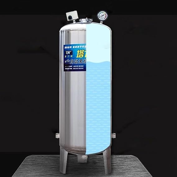 Pressurized Water Tank Vertical Pressure Well Tank 80 60 50 44 20 Gallon, Stainless Steel Automatic Pressurized Water Tank for Home Bathroom/Rv/Garden, with Air Release Valve & Complete Insta