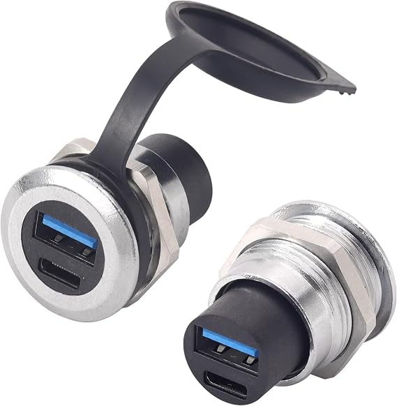 Penglin Double USB Type C and USB 3.0 Socket Pack of 2