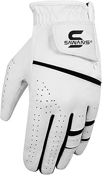 SAWANS Golf Gloves Men Right Handed Golfer Durable Japanese Synthetic Flexible Hand Grip Golfing Womens Golf Glove Hit Golf Balls by Left Hand Glove Youth Softball Glove
