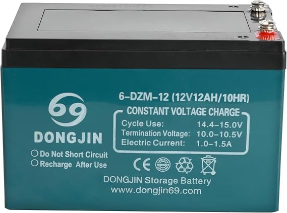 TDPROMOTO 6-dzf-12 6-DZM-12 12V 12Ah Battery for ATV Quad Mobility Wheelchair E-Bike