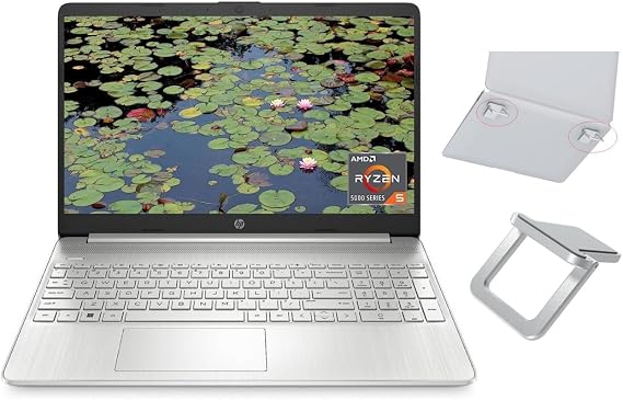 HP 15.6" HD Display | AMD Ryzen 5 5500U Processor (Beat i7-1195G7) | 16GB RAM | 256GB SSD | AMD Radeon Graphics True Vision HD Camera | Windows 11 Home | Bundle with Laptop Stand
