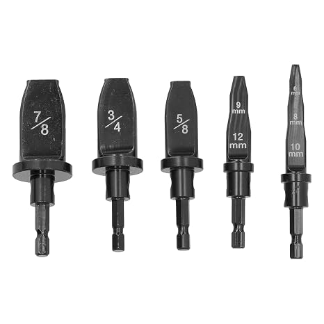 Tyenaza 5Pcs HVAC Repairing Set, Copper Pipe Expander High Speed Steel Metric Air Conditioner Copper Tube Expander Swaging Tool Manual Pipe Flaring