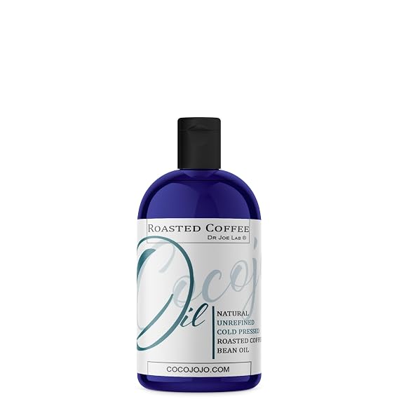 Dr Joe Lab Roasted Coffee Bean Oil - Pure Cold Pressed Non-GMO - 8 oz - For Skin, Hair, Body, Nails, Cuticles, Facial Hair, Eyelashes, Eyebrows Natural Hydrating Moisturizing Antioxidant