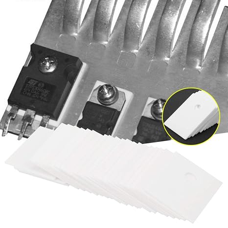 11 * 3 * 2 100PCS TO-247 Alumina Ceramic Insulating Film MOS Transistor IGBT Cooling Pad 17 X 22 X 1mm Mosfet Heatsink Insulator Thermal Pads