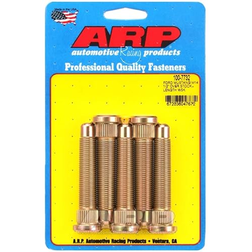 ARP Wheel Stud, 14 mm x 1.50 Thread, 2.935 in Long, 0.625 in Knurl, Chromoly, Cadmium, Set of 5