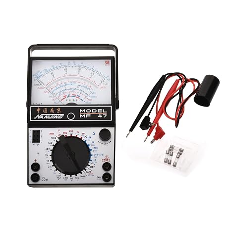 Fielect Digital Multimeter Voltmeter Multi Tester with DC AC Voltmeter Ohm Volt Amp Diode Voltage Tester Electrical Tester with Test Probes,MF47