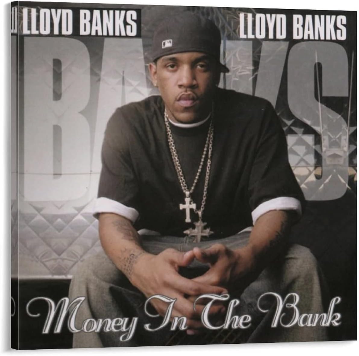 Lloyd Banks Money in The Bank Canvas Art Poster And Wall Art Picture Print Modern Family Bedroom Decor Posters Frame-style24x24inch60x60cm