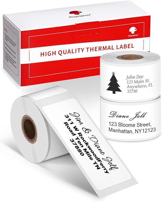 Phomemo Address Labels for M-Series Label Makers, Thermal Mailing Stickers
