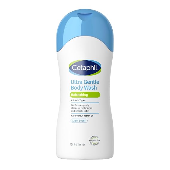 Cetaphil Ultra Gentle Refreshing Body Wash, Hypoallergenic, 16.9oz
