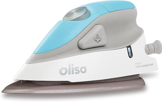 oliso M2Pro Mini Steam Iron for Sewing -1000W Dual Voltage Travel Iron