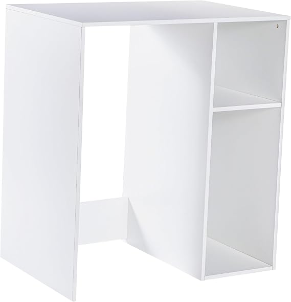 Flash Furniture Mini Fridge Bookshelf with Multiple Cubbies, White
