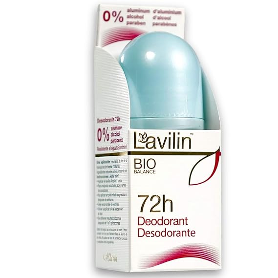 LAVILIN Roll On Deodorant for Women and Men - Aluminum Free Deodorant with Up to 72 Hour Long-Lasting Protection and Odor Control Alcohol, Paraben and Cruelty FREE Sensitive Skin deodorant (2 oz)