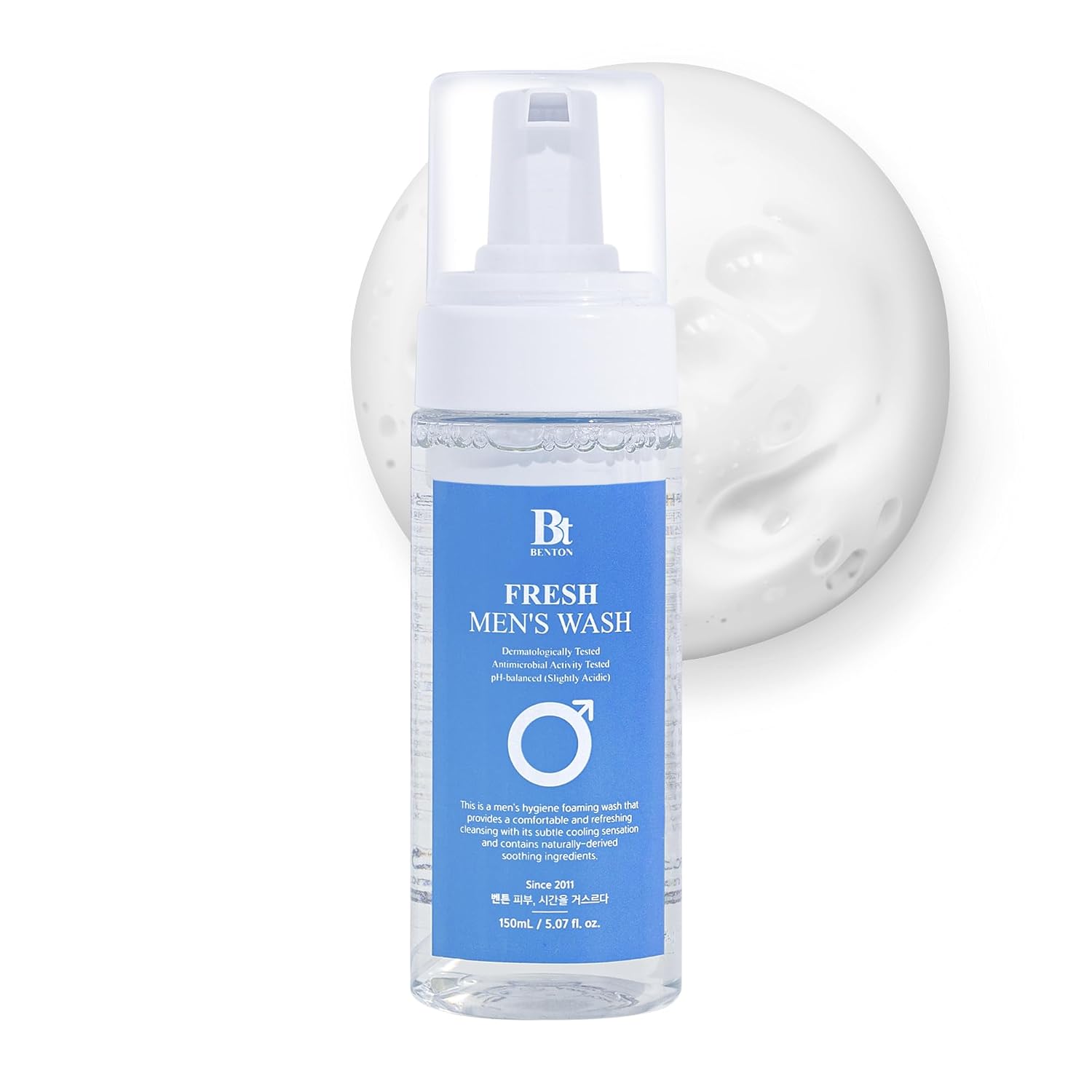 BENTON Fresh Men’s Intimate Wash with Cypress and Tea Tree 5.07 fl. oz. -Ball Wash for Men, Hypoallergenic Wash for the Groin Area - Prevent Itching and Odor