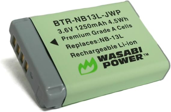 Wasabi Power NB-13L, NB-15L Battery for Canon PowerShot G1 X Mark III, G5 X, G7 X, G7 X Mark II, G9 X, G9 X Mark II, SX620 HS, SX720 HS, SX730 HS, SX740 HS