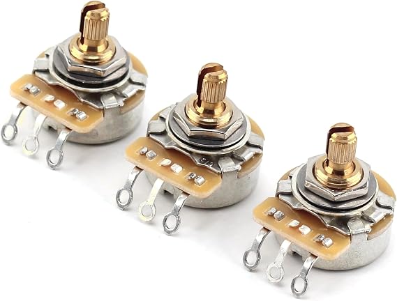 CTS 250k Guitar Potentiometer - Short Split Shaft (3x)
