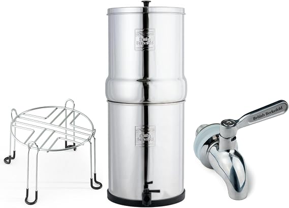 British Berkefeld 6L Bundle | Included: 6L Gravity System, 2 Ultra Sterasyl Cartridges, Stainless Steel Tap & 6L Stand | Great-Tasting Clean Water