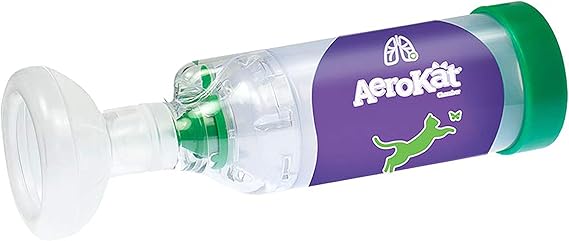 Aerokat The Original Feline Aerosol Chamber Inhaler Spacer for Cats and Kittens with Exclusive Flow-Vu Indicator