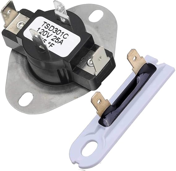 Seentech UPGRADED 3387134 AND 3392519 DRYER CYCLING THERMOSTAT & THERMAL FUSE - Compatible with Whirlpool Kenmore May-tag - Replaces 3392519 694511 80005 WP3392519VP 306910 3387134