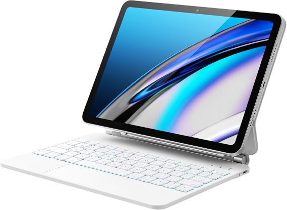 Fogy Ipad (A16) 2025/İpad 10.Nesil 2022 ile Uyumlu Magic Uyumlu Touchpad Işıklı Klavyeli Kılıf