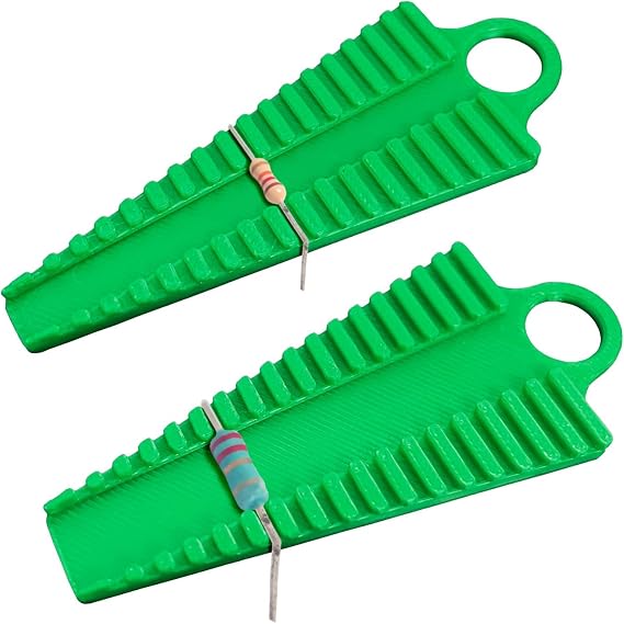 Precise Resistor Leads Bending Tool,Electronic Component Lead Preforming Tool,Neat Circuit Lead Forming Tool for Resistors and Capacitors,2 Piece Set