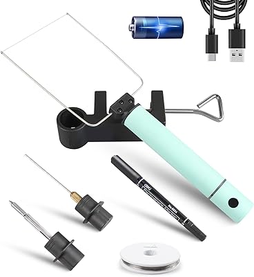 DOMINOX DC 4V Cordless 3 in 1 Hot Wire Foam Cutter Machine Electric Styrofoam Hot Foam Knife Pen Tool Kit Foam Board Cutter Foam Carving Cutting Tools Heated Knife for EVA, EPE, PU, KT Board, Sponge