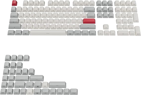 Keychron OSA Profile Double-Shot PBT Side-Printed Keycap Set, 141 Keys, MX Stem Compatible, Backlight Shine-Through Fits ANSI 60%/65%/75%/TKL/96%/100% Layouts - White