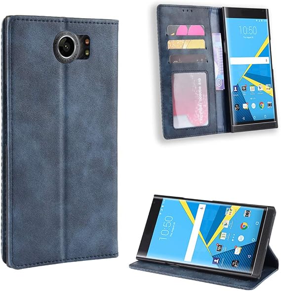 Case for BlackBerry Priv / STV100-1 / STV100-2 / STV100-3 / STV100-4 / STV100-6 Case Cover,Leather flip case Cover Blue