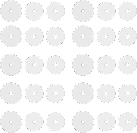 Clear Piercing Discs for Silicone Healing Earrings, Keloids & Belly Button Piercing Kit, 30Pcs 7mm/9mm