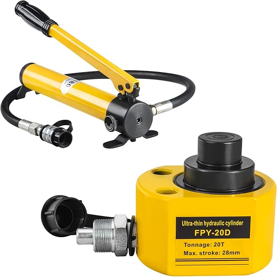 20T 1.2"/30mm Stroke Hydraulic Cylinder, Porta Power Ram with CP-180 Hydraulic Hand Pump, Hydraulic-Lifting-cylinders