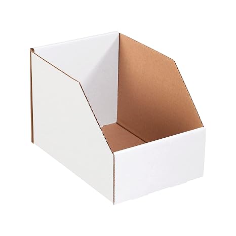 Box USA Storage Bins Medium 8"L x 12"W x 8"H 25-Pack - Corrugated Cardboard Box for Packing, Moving, and Storage