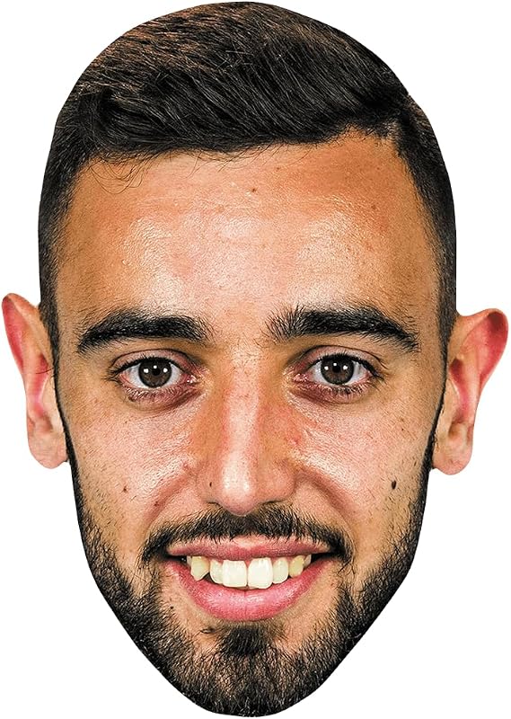 Bruno Fernandes (Smile) Celebrity Mask, Flat Card Face, Fancy Dress Mask