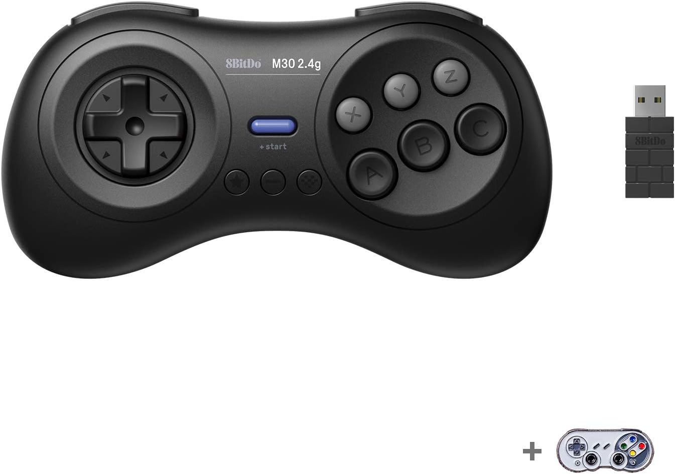 8BitDo M30 2.4Gワイヤレスゲームパッド for Sega Genesis Mini & Mega Drive Mini &Switch 6ボタンレイアウト