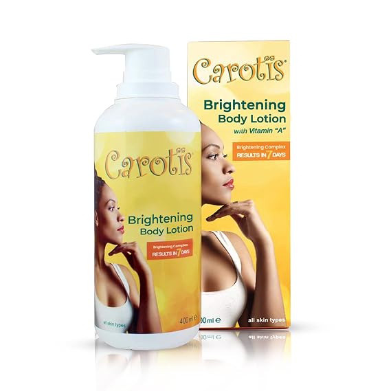 CAROTIS, Skin Brightening Lotion - 13.5 Fl oz / 400ml |For Body, Knees, Elbows, Hands, with Carrot Oil and Vitamin A