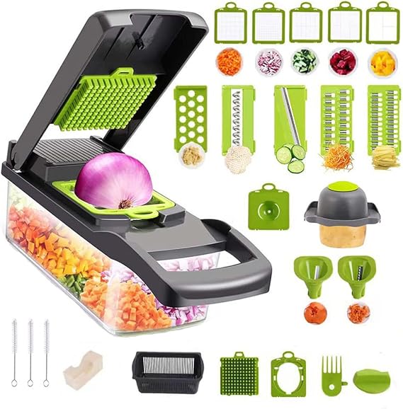 Vegetable Onion Dicer Chopper 25 in 1 Multifunctional Slicer Kitchen Gadgets