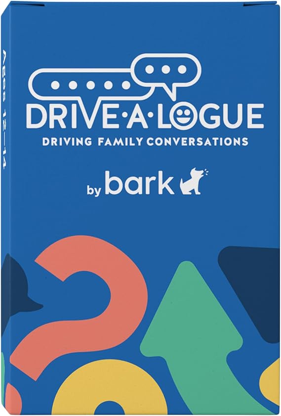 Bark Drive-A-Logue - Driving Family Conversations - Ages 15-18 | 50 card deck with "what if" prompts for ages 15-18. Helps parents and kids enjoy honest, meaningful car conversations.