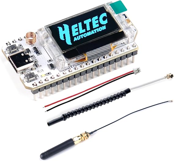 ESP32 LoRa V3 Development Board SX1262 CP2102 0.96-inch OLED Display with 2pcs Antennas Integrated WiFi Bluetooth Dual Mode Type-C for Meshtastic, Arduin0 and IoT Development
