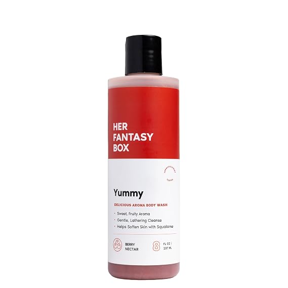 Her Fantasy Box Yummy | Body Wash - Indulgent, Luxurious Body Wash for Deep Cleansing, Moisturizing, and Nourishing Skin - Refreshing Scent for All Skin Types - 8 oz
