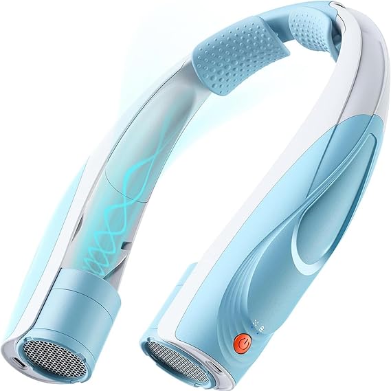 Portable Neck Fan - 6000mAh Rechargeable Personal Fan with 6 Speeds, 360 Cooling Surround Airflow, 20H Long Battery Life Hands-Free Wearable Fan for Outdoor Travel, Office, and Sports