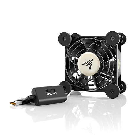 AC Infinity MULTIFAN S1, Ultra-Quiet 80mm USB Fan with Speed Controller