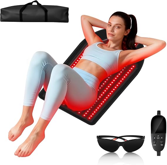 Electric LED Light Comfort Pad for Home Use, Foldable Design with Red & Near-Infrared LEDs