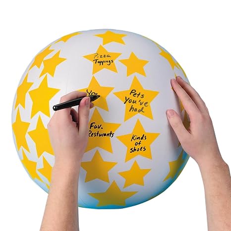 S&S Worldwide Create Your Own Toss 'n Talk-About Ball, 24in | Tool For Groups, Tremendous Ice Breaker, Often humorous conversations, Fun social prompt spices up group activities