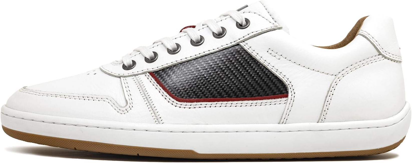 Piloti Driving Shoes for Men, Compass Italian Leather Carbon Panel Everyday Driving Sneaker