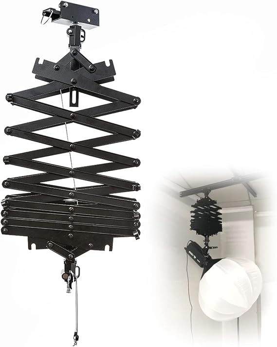 DATOUBOSS 2M Drop Pantograph for Studio Photography Ceiling Rail System Photographic Pantograph Kit with Pulley, Safety Rope Accessories