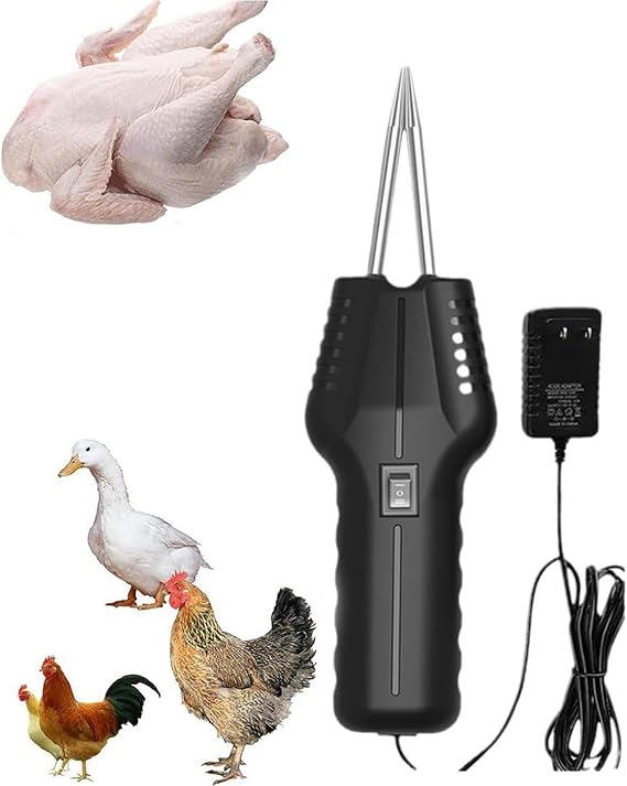 Electric Feather Plucker Turkey Chicken Poultry, Handheld Feather Plucking Machine, Handheld Electric Poultry Plucker, Quick Feather for Chicken, Duck, Goose, Bird, Turkey Plug-in Models