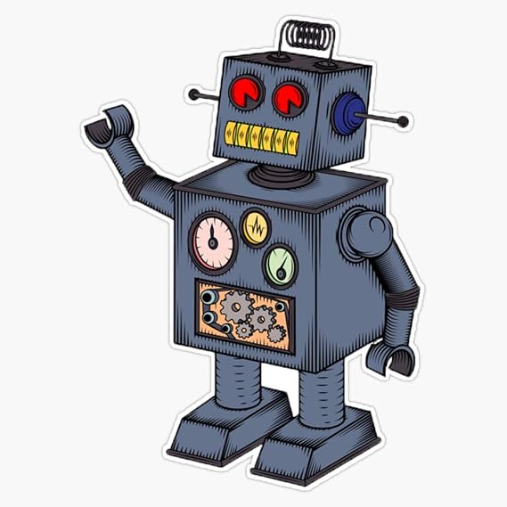 Retro Robot Vinyl Waterproof Sticker Decal Car Laptop Wall Window Bumper Sticker 5"