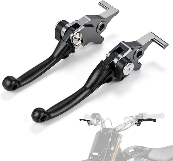 CHANGCHENG 電動ダートバイク ブレーキレバー Surron Ultra Bee用 CNCアルミニウム+ナイロン ステンレススチールフロントリアブレーキレバー Sur Ron Ultra Bee用 - 頑丈で快適なグリップ-ブラック