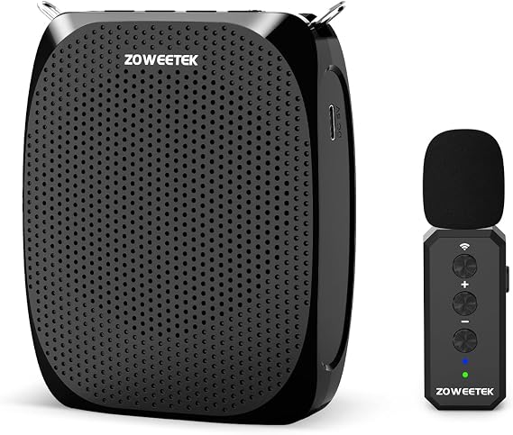 ZOWEETEK Wireless Voice Amplifier with Lavalier Mic for Teachers