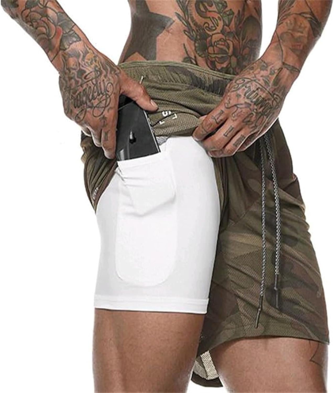 Mens Workout Athletic Shorts 7 inch Quick Dry Gym Shorts Hiking Shorts Men Lightweight Sports Gym Shorts Running