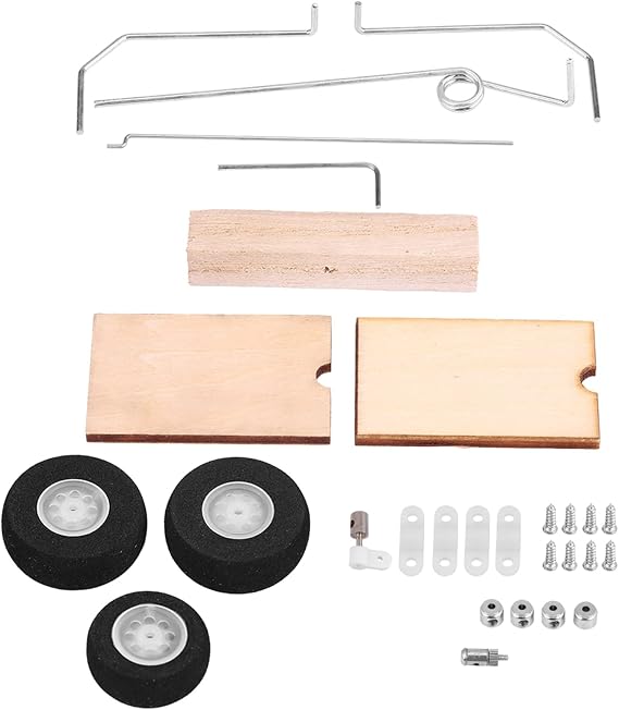 1 Set of Rc Model Landing Gear and Part, KT DIY Fixed Wing Model Aircraft Landing Gear Wheel Universal Set of RC Accessories